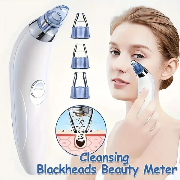White_Plastic_4_In_1_Blackhead_Remover_Vacuum_Usb_Rechargeable_For_Skin_Care