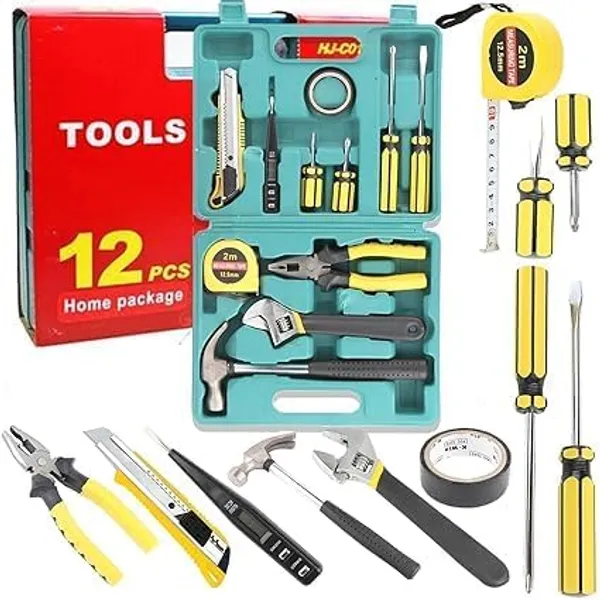 Silver_Steel_12_In_1_Home_Repair_Tool_Kit_With_Ha_Mmer_Screwdriver_Pliers