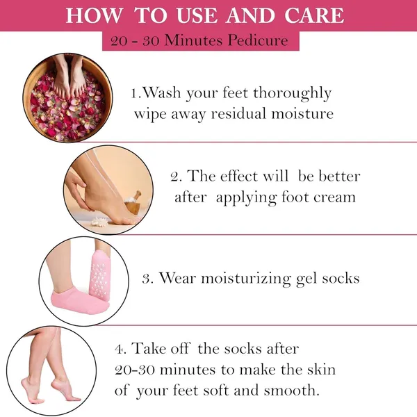 Pink_Silicone_Reusable_Spa_Gel_Socks_1_Pair_For_Women_Men_Heel_Care