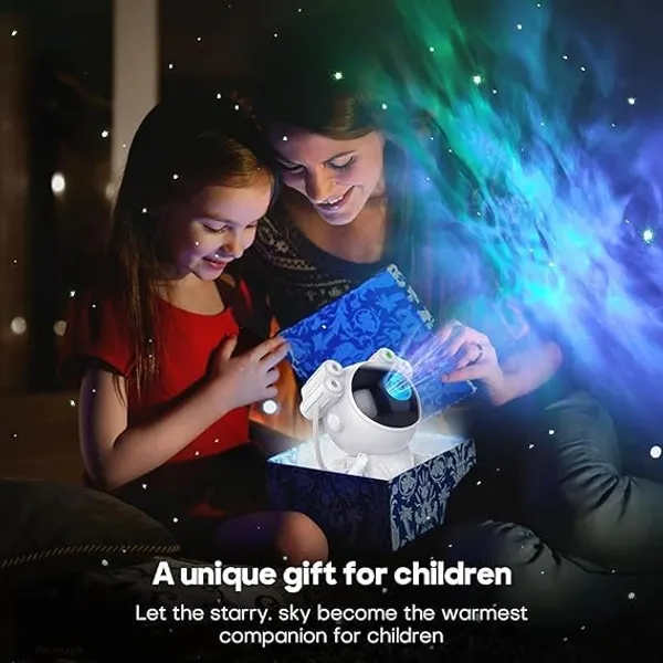 White_Plastic_Astronaut_Gala_Projector_Night_Light_With_Timer_Remote_For_Home_Decor