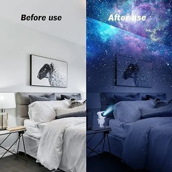 White_Plastic_Astronaut_Gala_Projector_Night_Light_With_Timer_Remote_For_Home_Decor