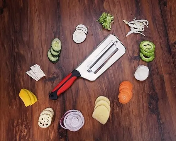 Silver_And_Red_Stainless_Steel_Double_Blade_Vegetable_Cutter_Manual_Hand_Slicer_For_Kitchen