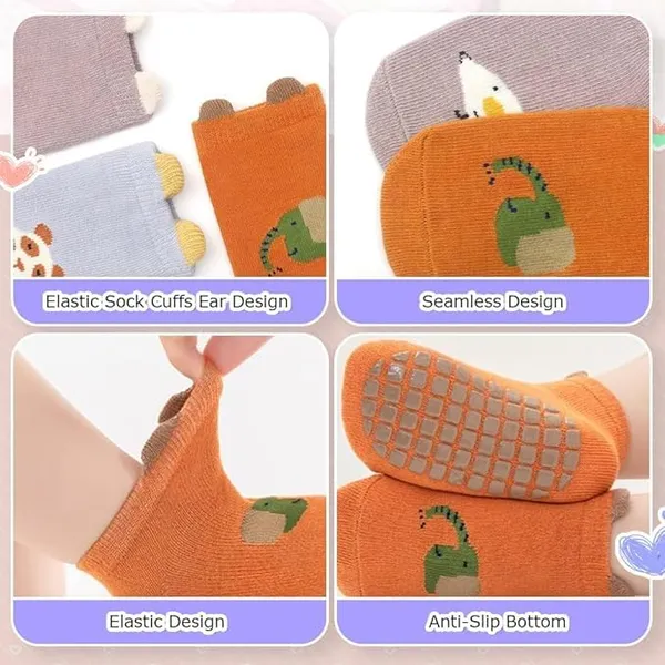 Multicolor_Cotton_Baby_Grip_Socks_5_Pairs_Set_For_Kids_1_To_3_Years