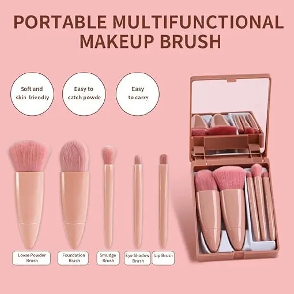 Multicolor_Synthetic_Fiber_5_In_1_Mini_Makeup_Brush_Kit_With_Mirror_For_Women_Girls
