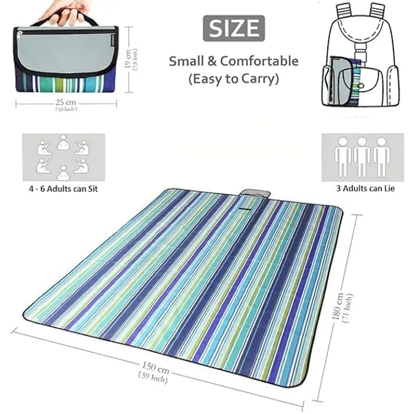 Multicolor_Polyester_Waterproof_Picnic_Mat_150_X_180_Cm_Foldable_For_Beach_Camping_Travel
