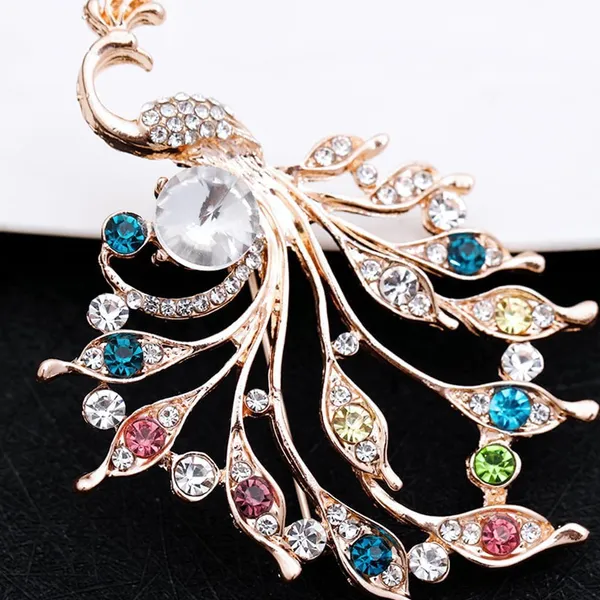 Multicolor_Metal_Crystal_Rhinestone_Peacock_Brooch_Pin_For_Women_Girls