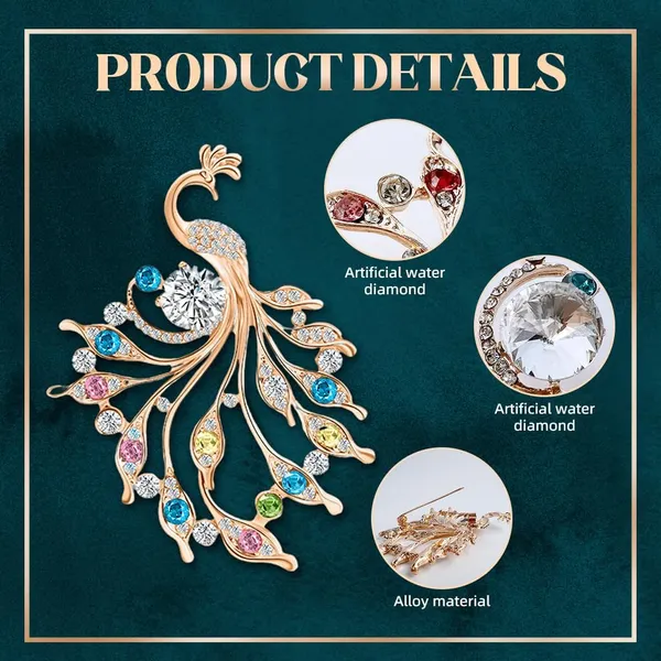 Multicolor_Metal_Crystal_Rhinestone_Peacock_Brooch_Pin_For_Women_Girls