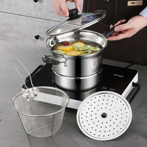 Silver_Stainless_Steel_3_In_1_Cooking_Pot_With_Fryer_Basket_Steamer_Plate_For_Induction