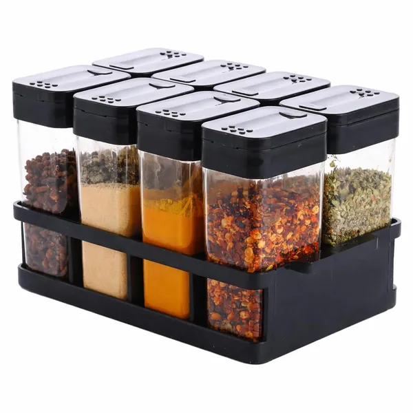 Black_Plastic_Airtight_Masala_Box_8_Pcs_Set_For_Kitchen_Spice_Storage