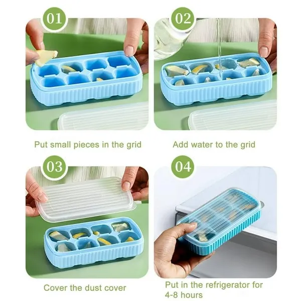 Multicolor_Silicone_Ice_Cube_Tray_With_Lid_8_Cavity_Flexible_Pack_Of_2_For_Drinks_Juice