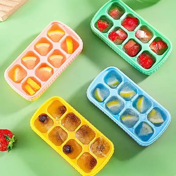 Multicolor_Silicone_Ice_Cube_Tray_With_Lid_8_Cavity_Flexible_Pack_Of_2_For_Drinks_Juice
