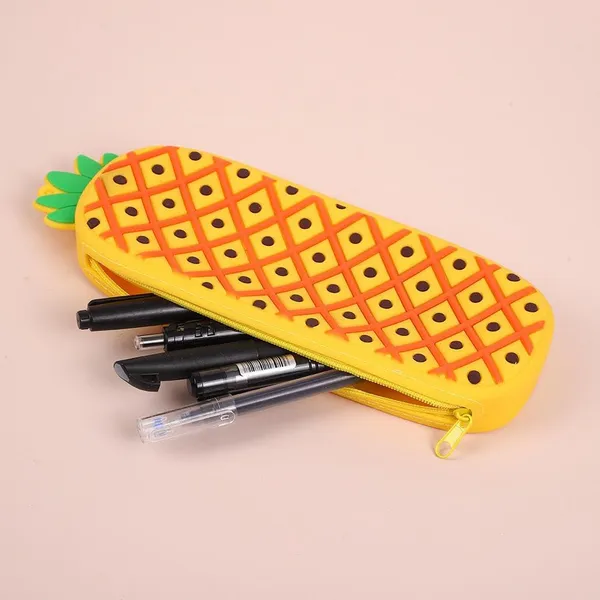 Multicolor_Silicone_Fruit_Shape_Pencil_Case_With_Zipper_For_Kids_School_Travel