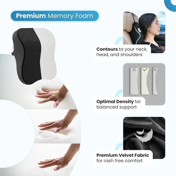 Black_Memory_Foam_Car_Neck_Rest_Pillow_Set_Of_2_For_Cervical_Support