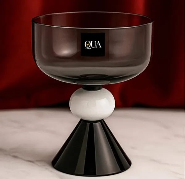 Modern_Geometric_Cocktail/_Mocktail__Coupe__Glass/_Glass_Bowl_With_Black_And_White_Pedestal_Base_|_300_Ml