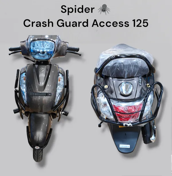 Suzuki_Access_125_Crash_Guard_(Black_Motta_Pipe)