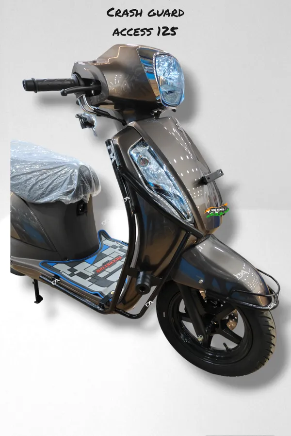 Suzuki_Access_125_Crash_Guard_(Black_Motta_Pipe)