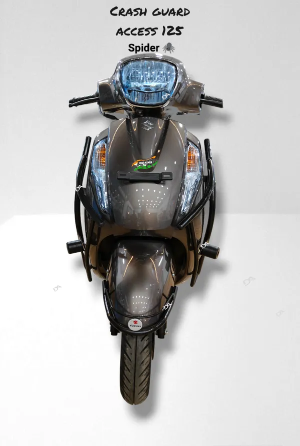 Suzuki_Access_125_Crash_Guard_(Black_Motta_Pipe)