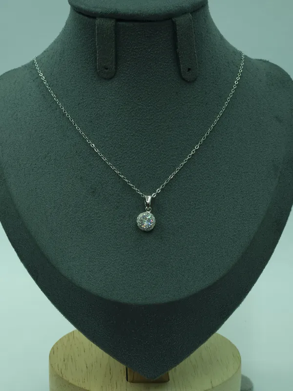 Silver_Nova_Halo_Crystal_Necklace_For_Women
