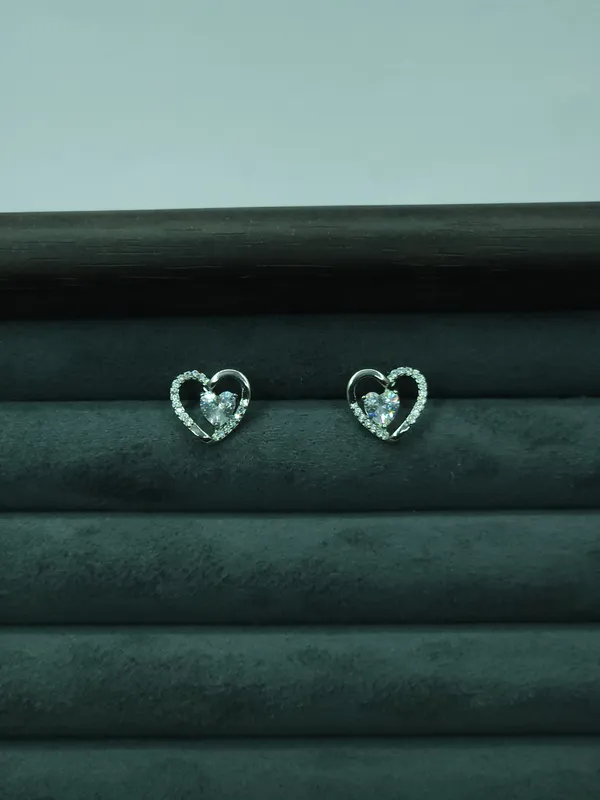 Silver_Valentina_Radiant_Heart_Studs_For_Women