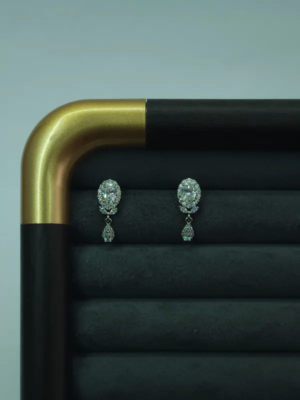 Silver_Lumina_Pear_Drop_Studs_For_Women