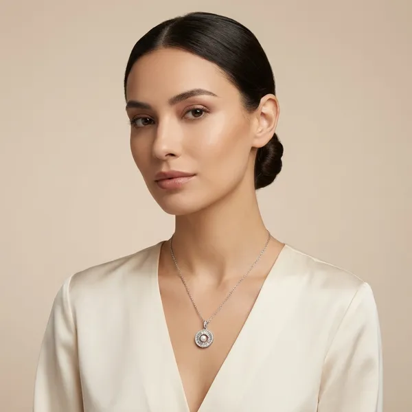 Silver_Imperial_Pearl_Halo_Necklace_For_Women