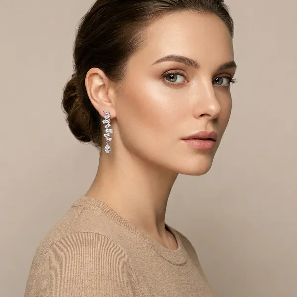 Silver_Cascade_Zigzag_Linear_Drop_Earrings_For_Women