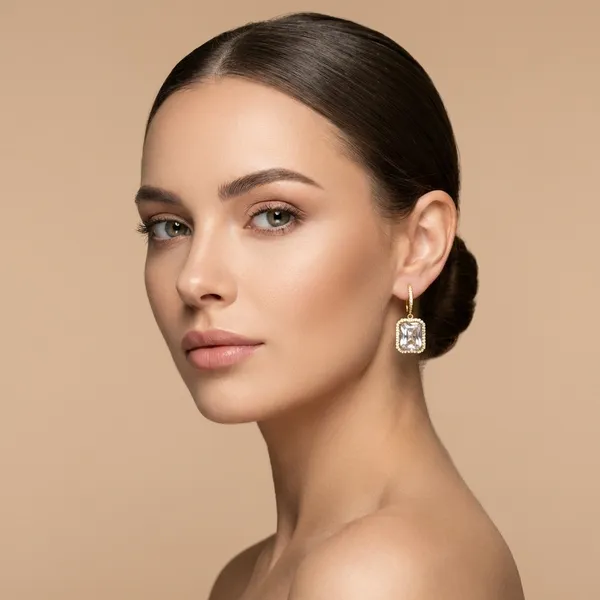 Gold_Emerald_Halo_Hook_Drop_Earrings_For_Women