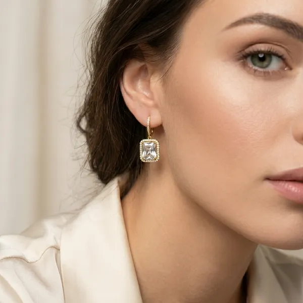 Gold_Emerald_Halo_Hook_Drop_Earrings_For_Women