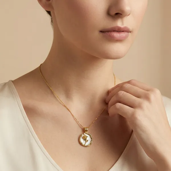 Gold_Aurora_Rose_Pendant_Necklace_For_Women