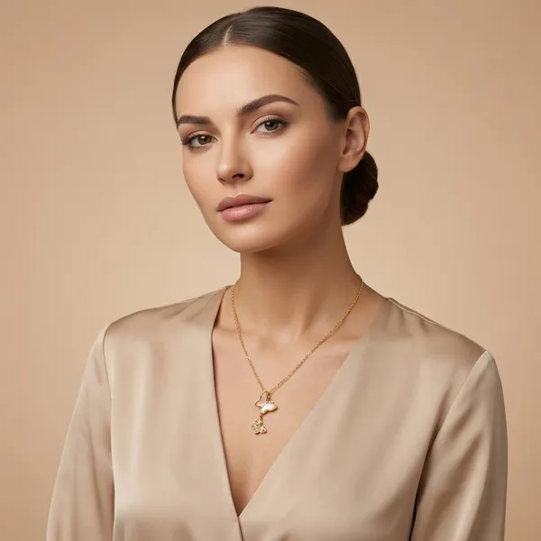 Gold_Twin_Butterfly_Pendant_Necklace_For_Women