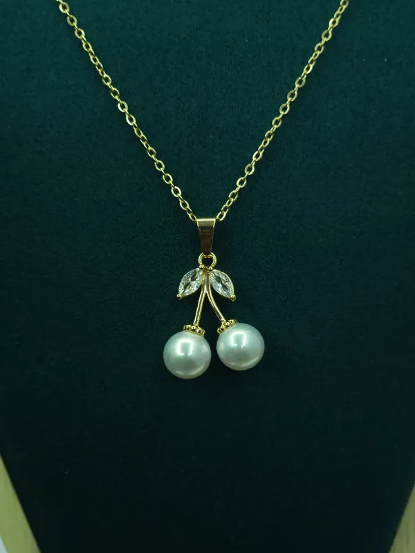 Gold_Celina_Cherry_Pearl_Pendant_Necklace_For_Women