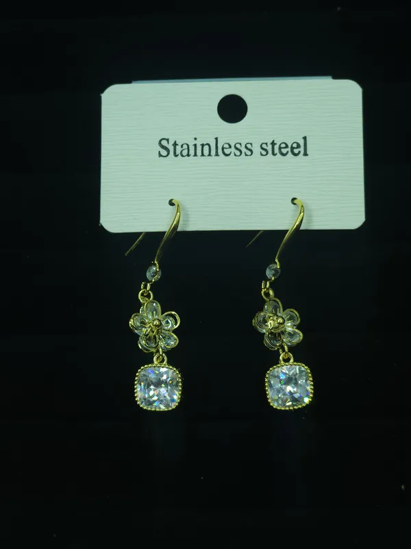 Gold_Daisy_Cushion_Hook_Drop_Earrings_For_Women