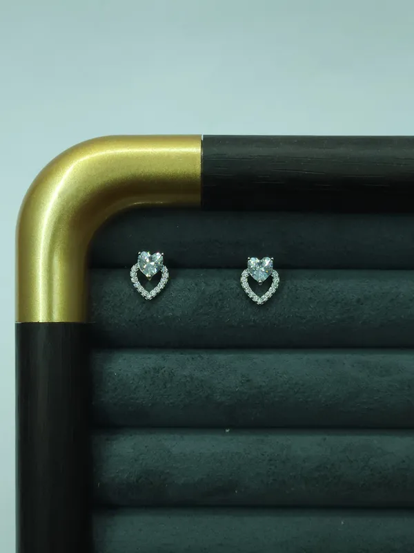 Silver_Heart_Drop_Halo_Studs_For_Women