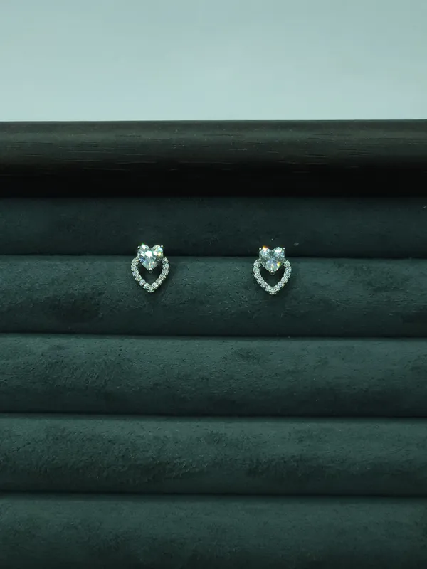 Silver_Heart_Drop_Halo_Studs_For_Women