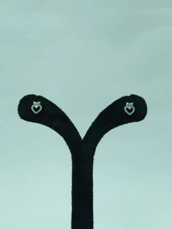 Silver_Heart_Drop_Halo_Studs_For_Women