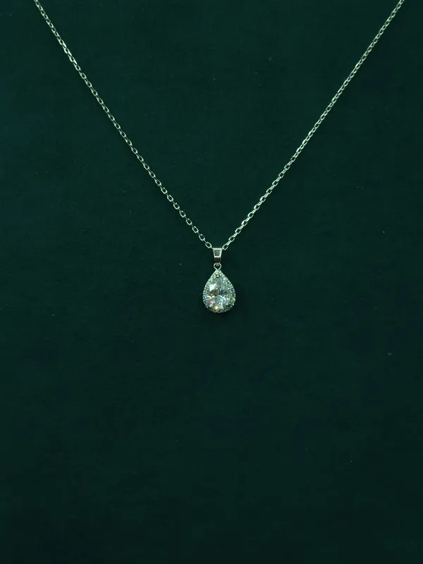 Silver_Aurora_Teardrop_Crystal_Necklace_For_Women
