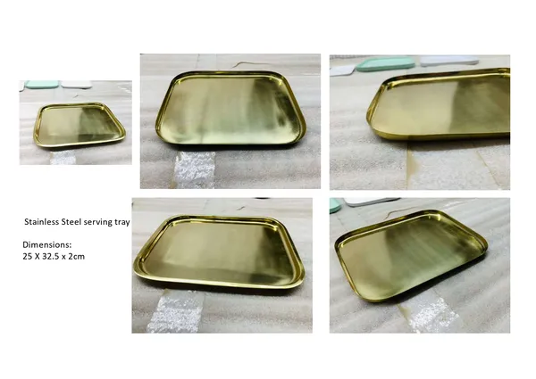 Stainless_Steel_Gold_Tone_Rectangular_Serving_Platter
