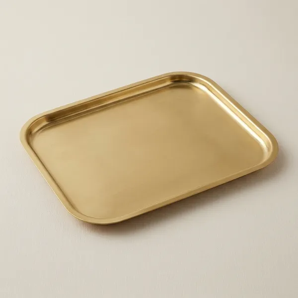 Stainless_Steel_Gold_Tone_Rectangular_Serving_Platter