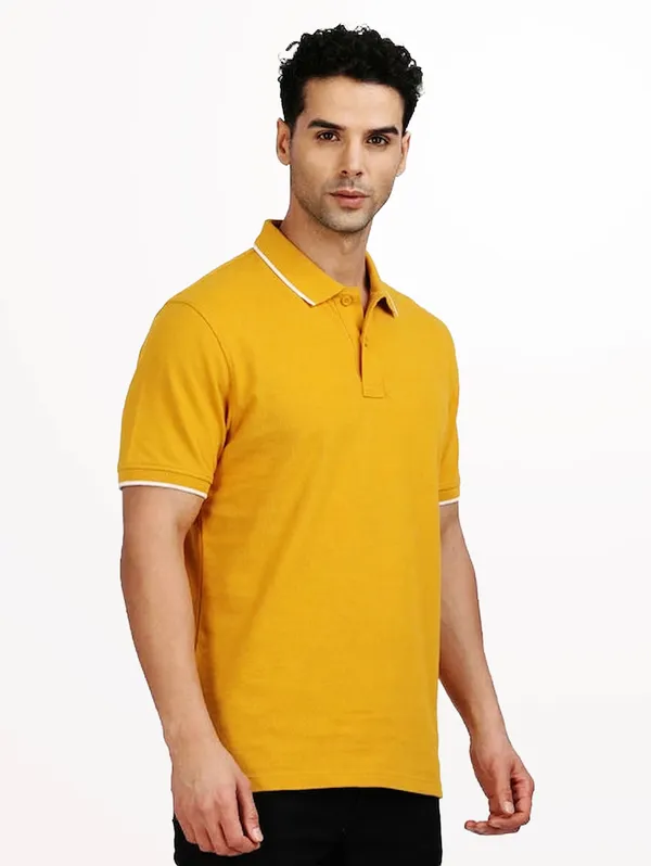Men_Cotton_Polo_With_Tipping_Mustard_Yellow