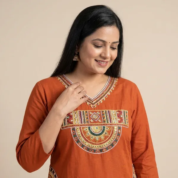 Orange_Embroidered_Cotton_Anarkali_For_Women