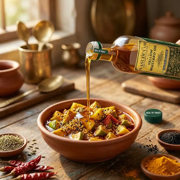 Mustard_Oil_With_Pickle_Masala_Mix_Saunf,_Methi,_Kalonji,_Ajwain_&_Spices