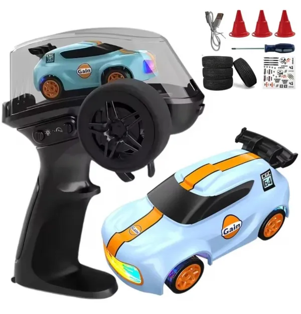 4WD_RC_Drift_Car_Kit_with_Remote_Control,_LED_Lights_&_Custom_Accessories_|_Rechargeable_Racing_Car_Toy_for_Kids