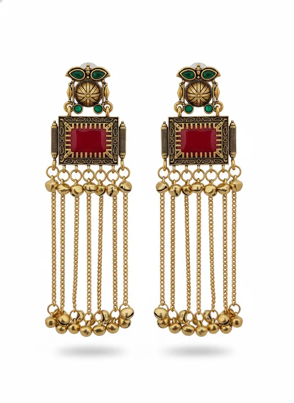 Multicolor_Alloy_Tassel_Earrings_For_Women