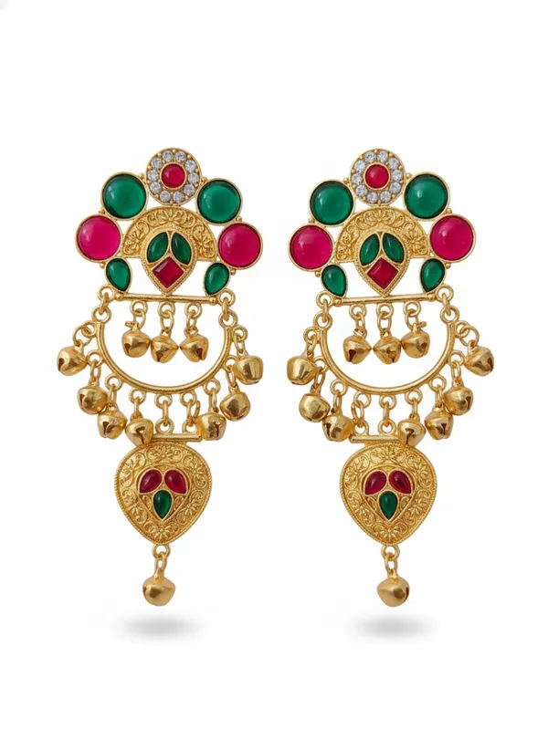 Multicolor_Alloy_Drop_Earrings_For_Women