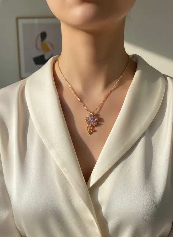 Gold_Stainless_Steel_Pendant_Necklace_For_Women