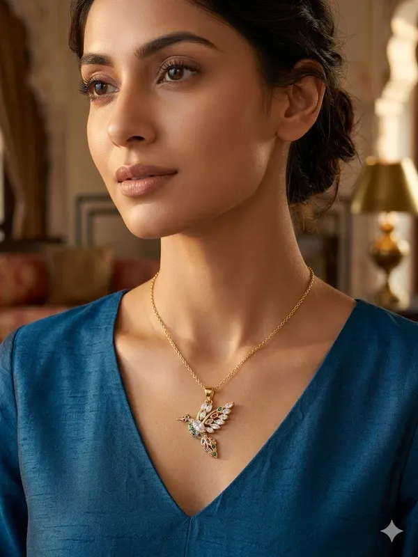 Gold_Stainless_Steel_Pendant_Necklace_For_Women