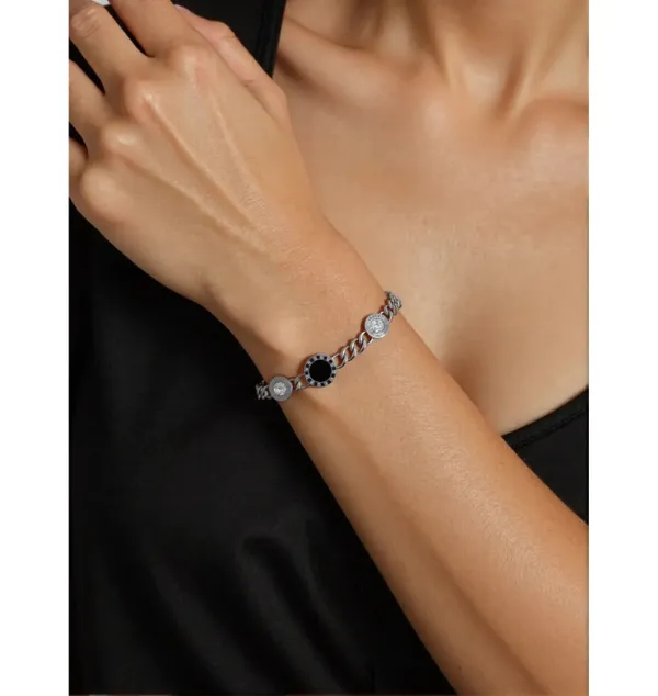 Silver-Toned_Bracelet_With_Black_And_White_Stone_Detailing