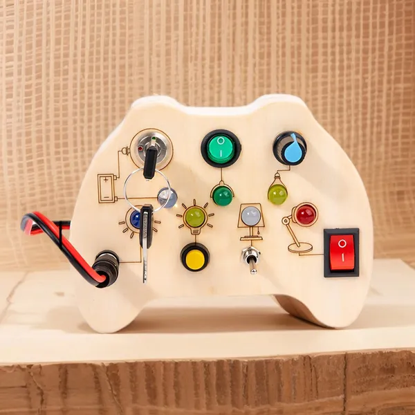 Montessori_Led_Light_Switch_Busy_Board_Educational_Wooden_Travel_Activity_Board