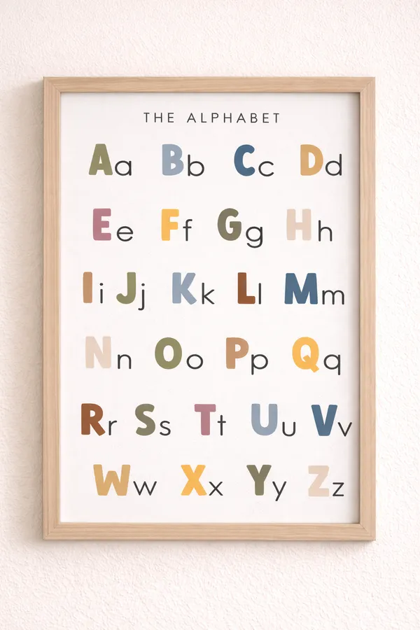Alphabet_Framed_Poster_A_Z_Uppercase_Lowercase_Letters_Chart