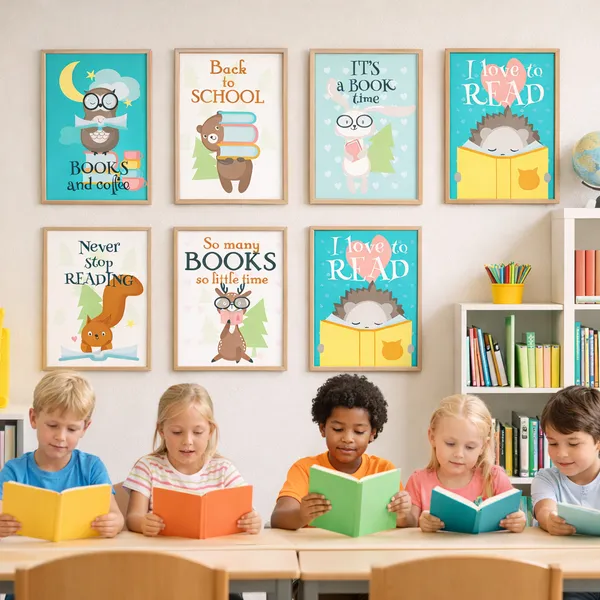 Reading_Posters_For_Kids_Set_Of_6_Library_Reading_Corner_Wall_Art